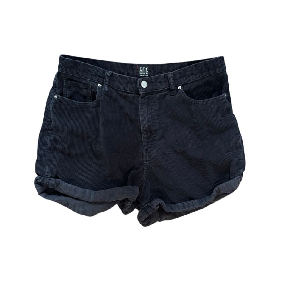 BDG Urban Outfitters Corduroy Shorts Casual Summer Retro Black